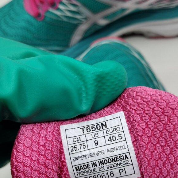 ASICS GEL NIMBUS 18 T650N Women's Size 9 Pink Green Running Athletic Shoes - Picture 7 of 7